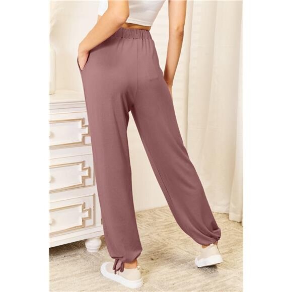 Basic Bae Full Size Soft Rayon Drawstring Waist Pants with Pockets - nwt - Picture 8 of 12